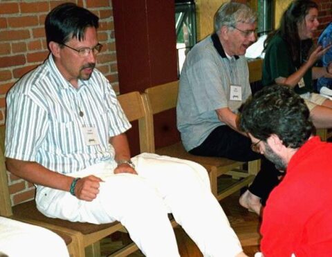 Footwashing at Bridgefolk conference